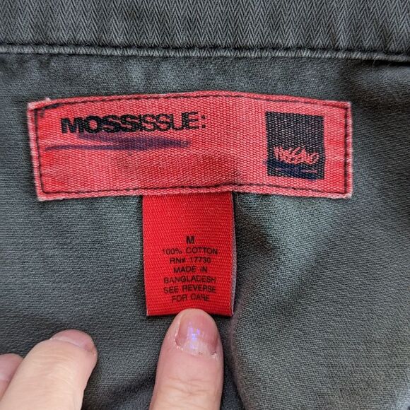 Mossimo Mossissue Green Cotton Blazer Jacket - M - Picture 3 of 4